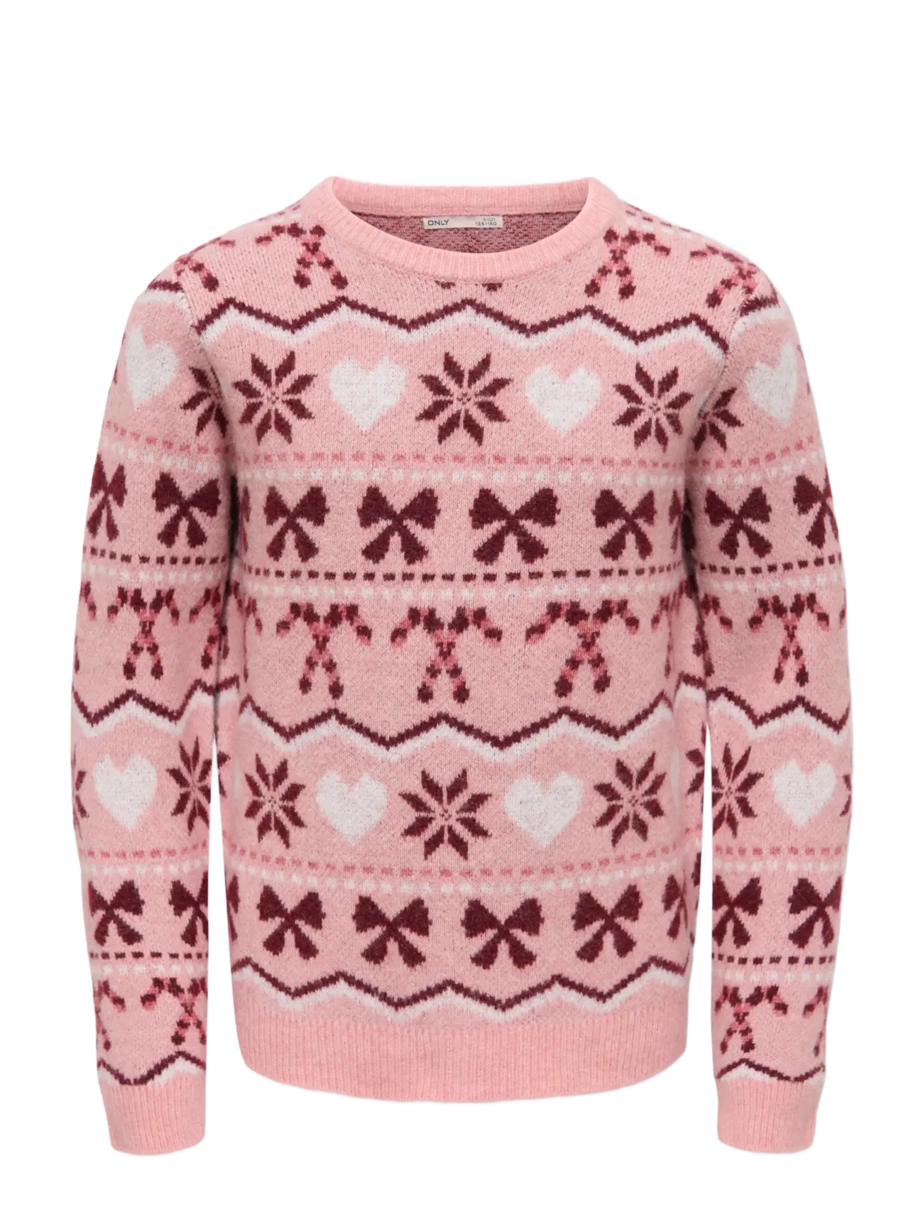 Kids Only KOGSNOWFLAKE XMAS LS O-NECK KNT - KIDS ONLY - ROSE ELEGANCE / pink/rose