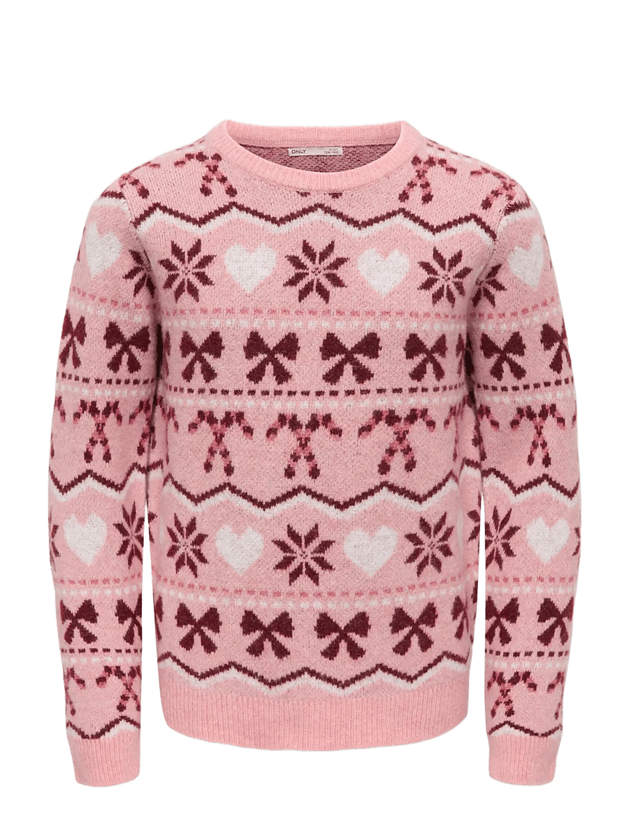 Kids Only - KOGSNOWFLAKE XMAS LS O-NECK KNT - džemprid - rose elegance - 0
