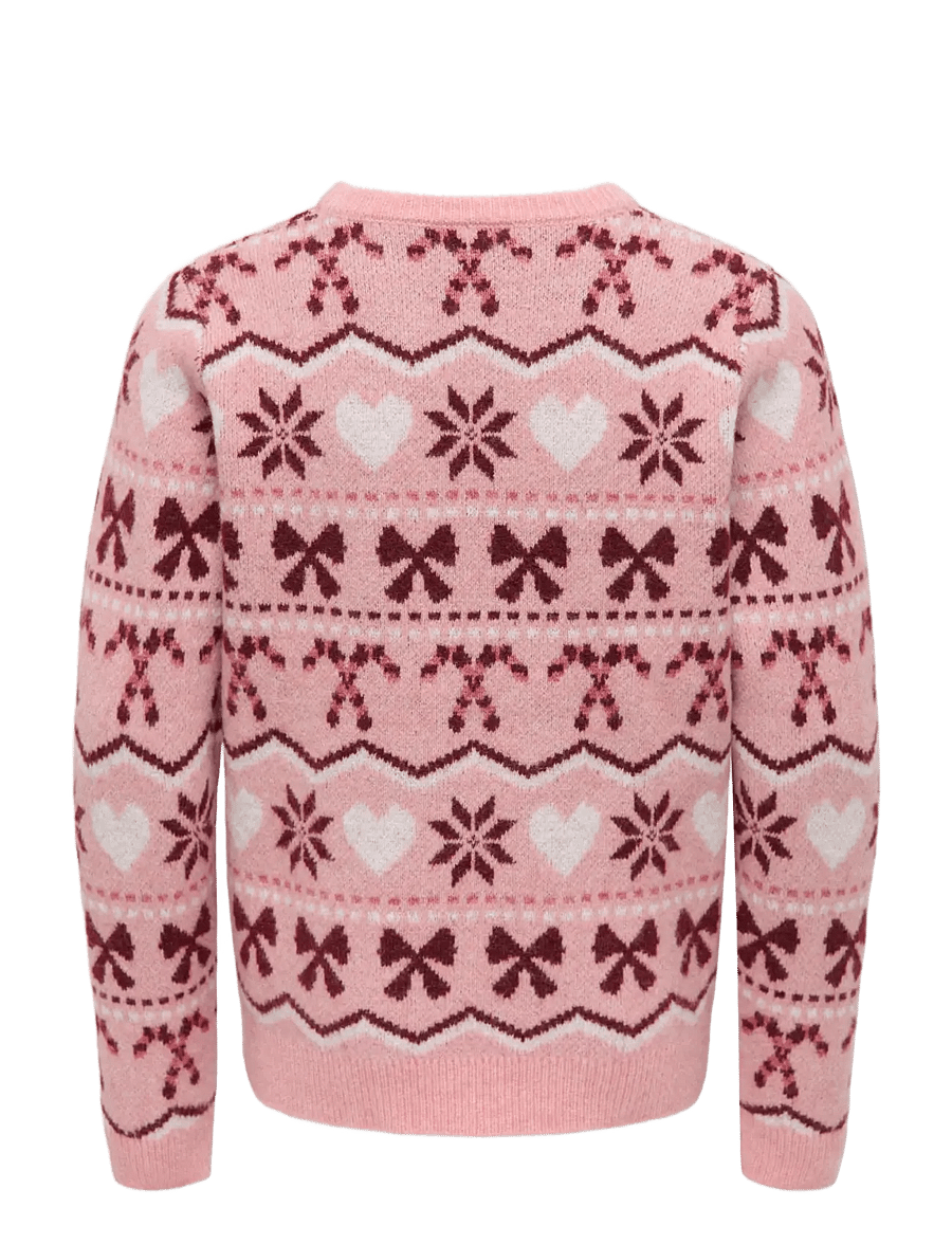 Kids Only - KOGSNOWFLAKE XMAS LS O-NECK KNT - džemprid - rose elegance - 1