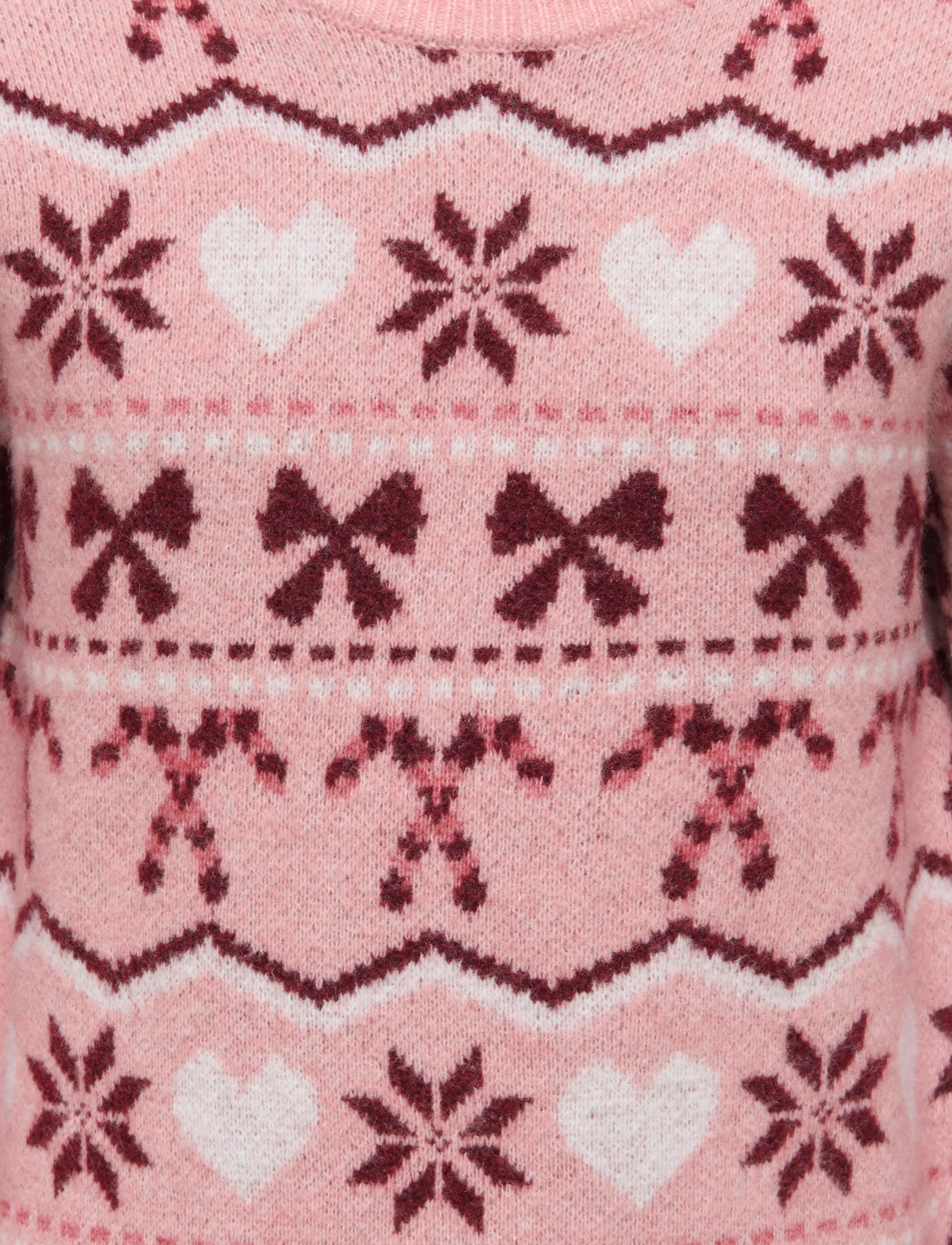 Kids Only - KOGSNOWFLAKE XMAS LS O-NECK KNT - džemprid - rose elegance - 2