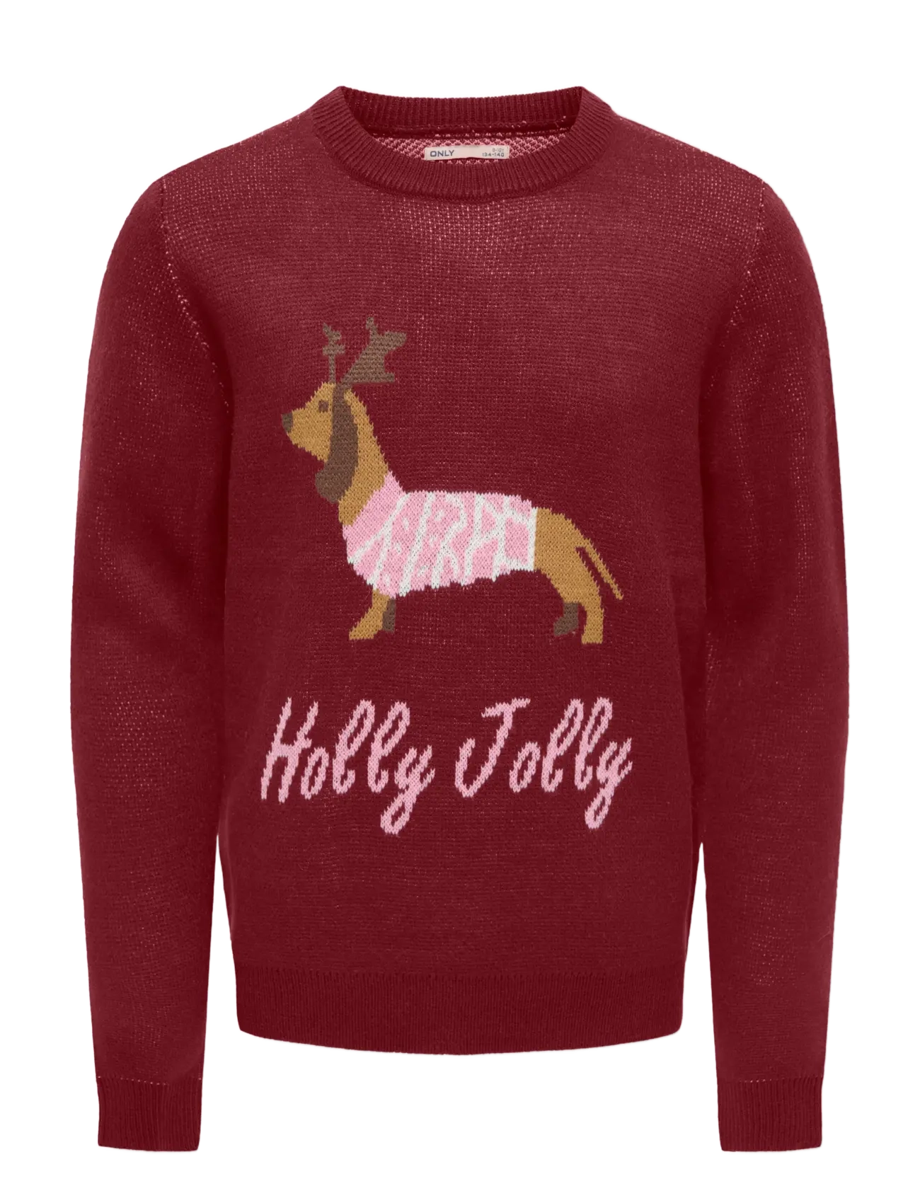 Kids Only KOGFALA XMAS LS O-NECK KNT - Jumpers - CABERNET / burgundy