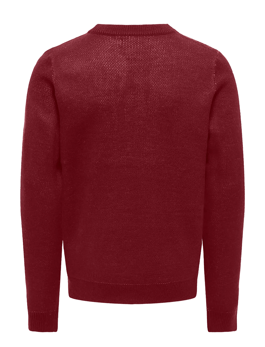 Kids Only - KOGFALA XMAS LS O-NECK KNT - pullover - cabernet - 1