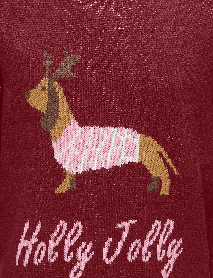 Kids Only - KOGFALA XMAS LS O-NECK KNT - pullover - cabernet - 2
