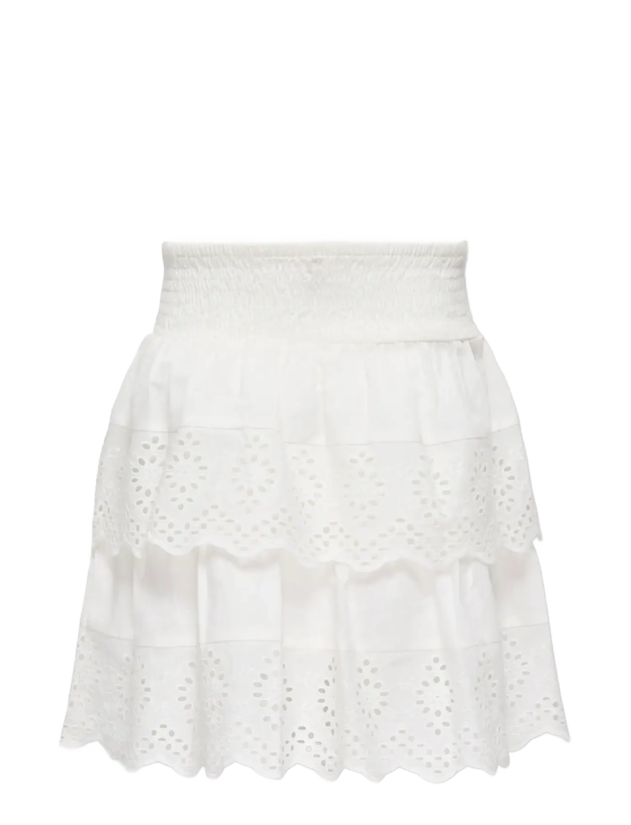 Kids Only - KOGLOU LIFE EMB LAYERED SKIRT WVN - nederdele - cloud dancer - 1