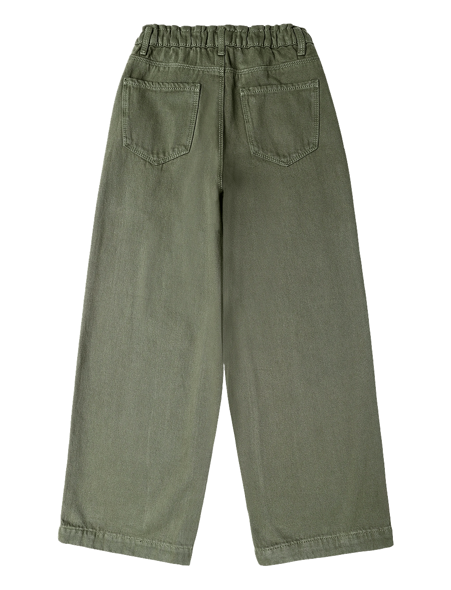Kids Only - KOGCOMET MID COL WIDE DNM - hosen mit weitem bein - kalamata - 1