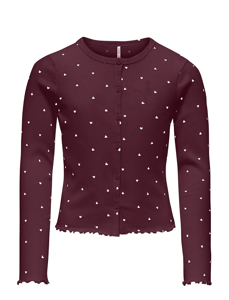 Kids Only - KOGBELLA LIFE L/S CARDIGAN VD JRS - cardigans - winetasting - 0