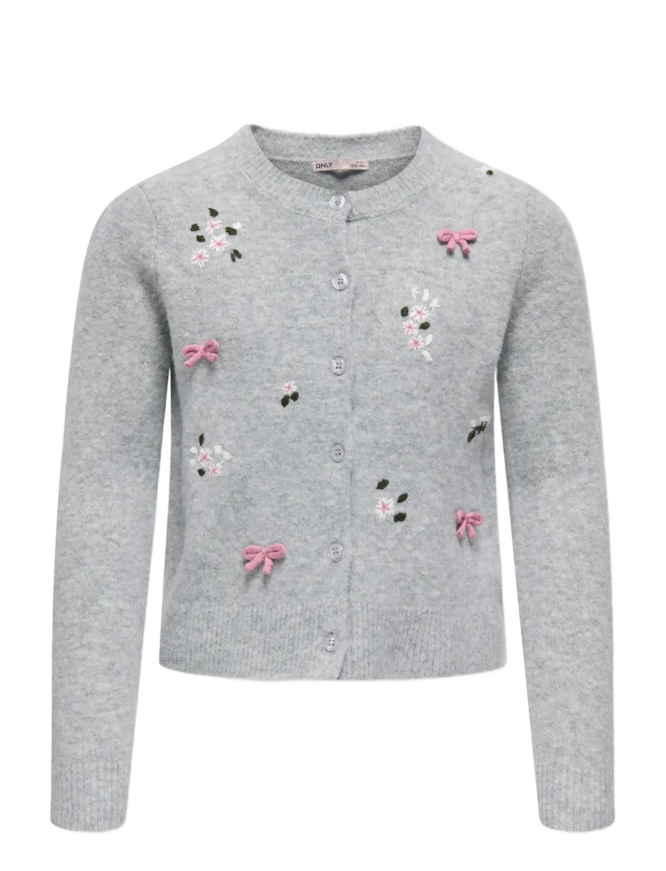 Kids Only KOGDORA DETAIL LS O-NECK CARDIGAN KNT - KIDS ONLY - LIGHT GREY MELANGE / grey