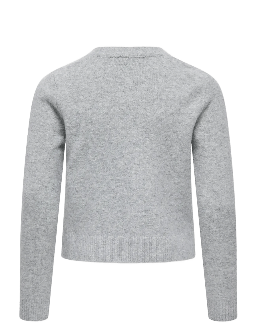 Kids Only - KOGDORA DETAIL LS O-NECK CARDIGAN KNT - kardiganid - light grey melange - 1