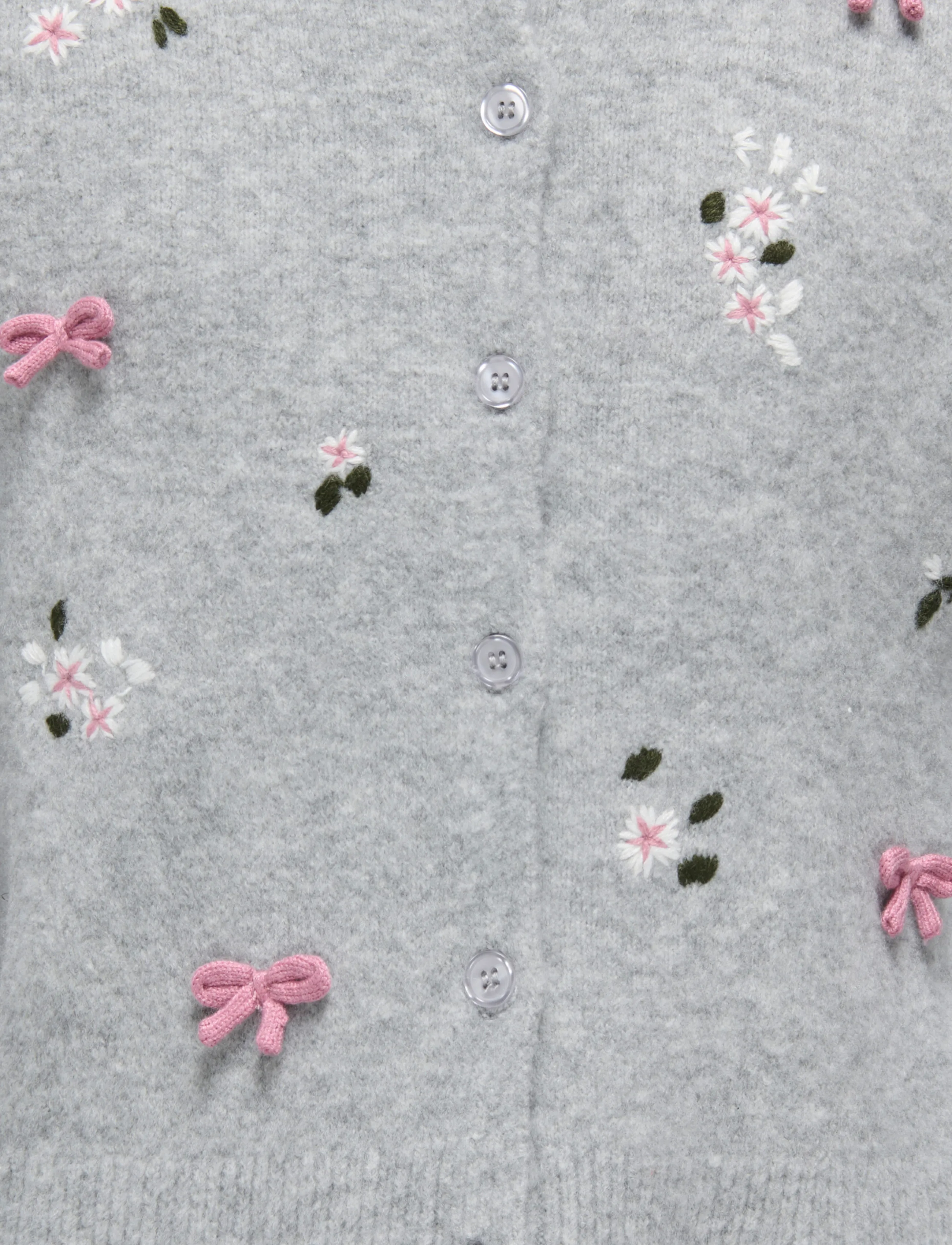 Kids Only - KOGDORA DETAIL LS O-NECK CARDIGAN KNT - koftor - light grey melange - 2