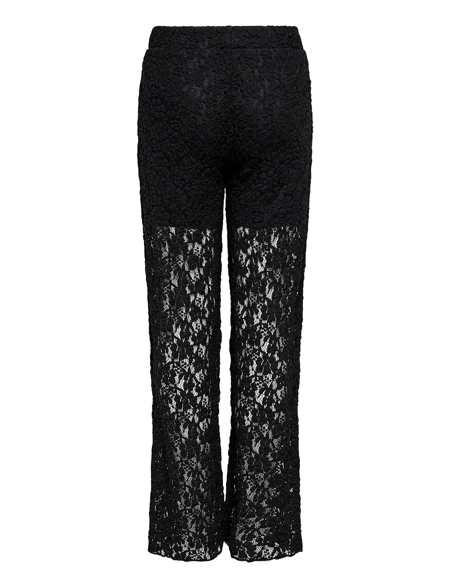 Kids Only - KOGLEIKA STRAIGHT LACE PANTS JRS - einkaufen nach alter von - black - 1