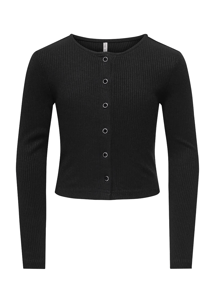 Kids Only - KOGVELENA L/S BUTTON CARDIGAN JRS - black - 0