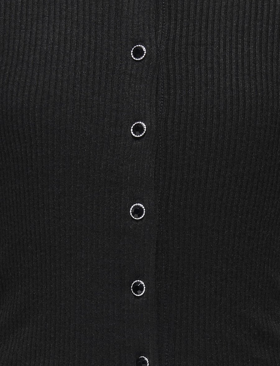 Kids Only - KOGVELENA L/S BUTTON CARDIGAN JRS - black - 2