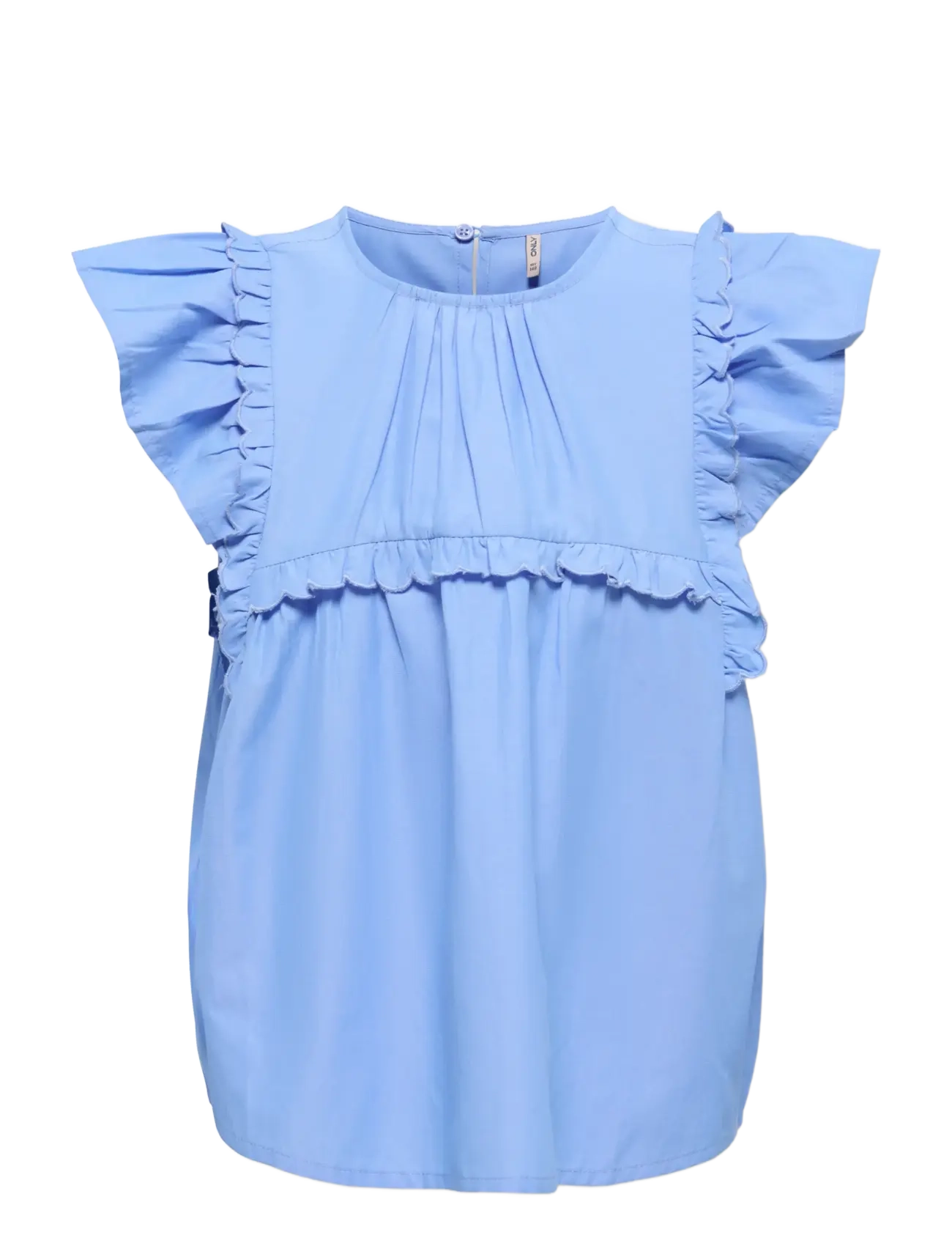Kids Only KOGCLARE SS RUFFLE TOP WVN - Clothing - CORNFLOWER BLUE / blue