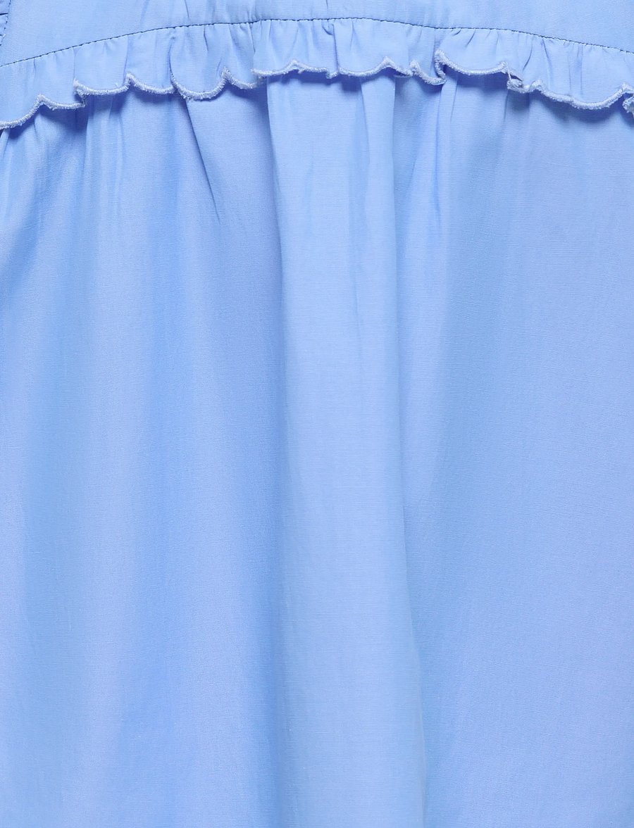 Kids Only - KOGCLARE SS RUFFLE TOP WVN - pluusid ja tuunikad - cornflower blue - 2