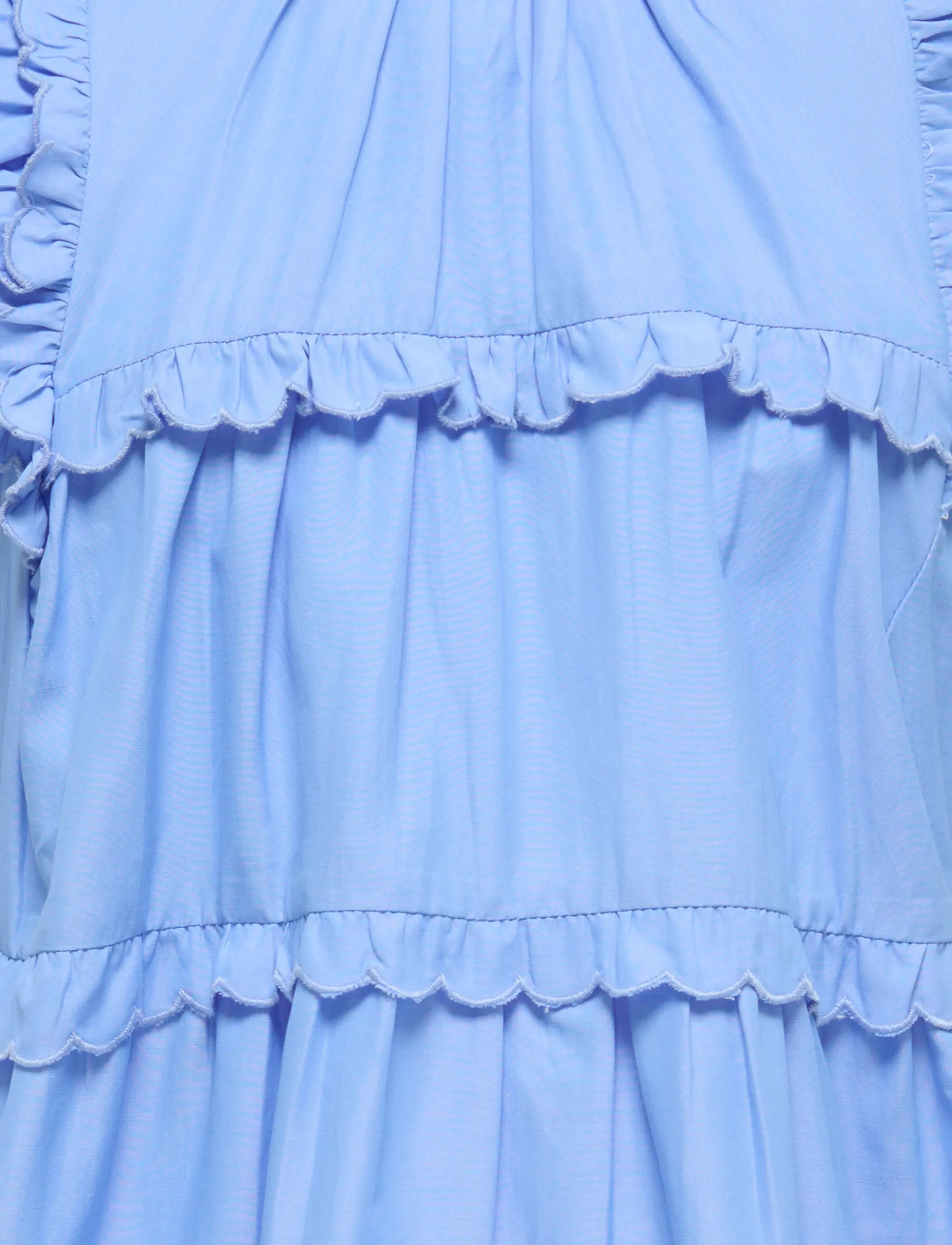 Kids Only - KOGCLARE SS RUFFLE DRESS WVN - stutterma hversdagskjólar - cornflower blue - 2