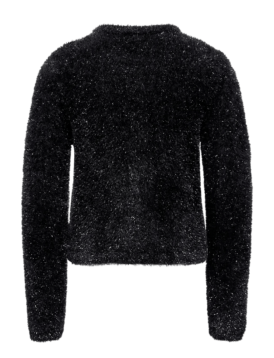 Kids Only - KOGPIUMO GLITTER L/S CARDIGAN KNT - black - 1