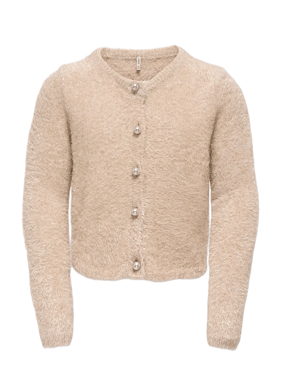 Kids Only - KOGPIUMO GLITTER L/S CARDIGAN KNT - cardigans - whitecap gray - 0