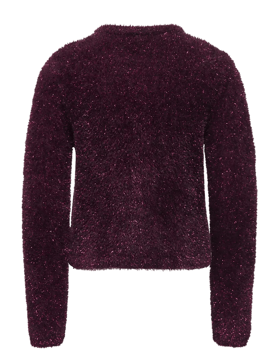 Kids Only - KOGPIUMO GLITTER L/S CARDIGAN KNT - cardigans - winetasting - 1