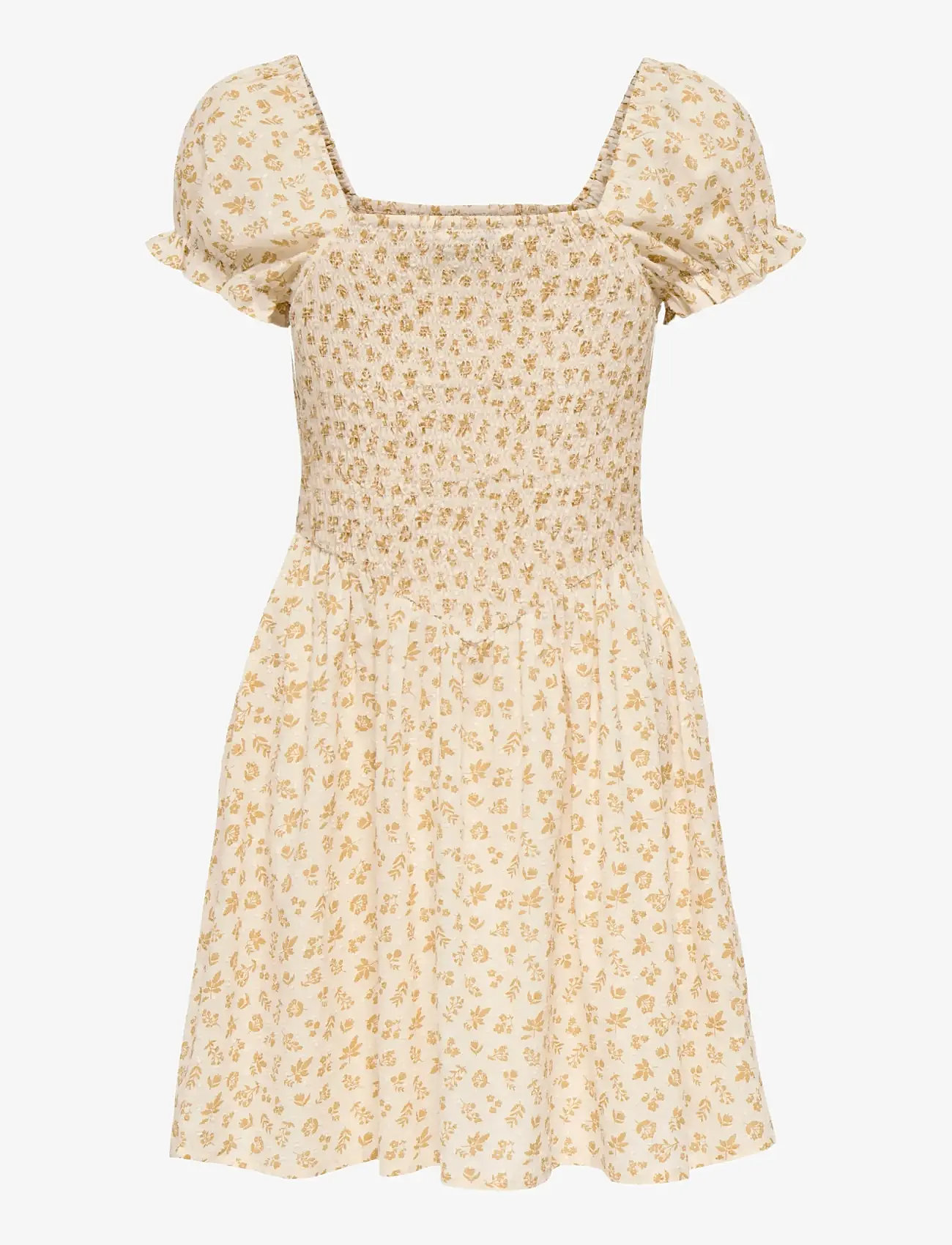 Kids Only - KOGERIL SS SMOCK DRESS WVN - short-sleeved casual dresses - cloud dancer - 1