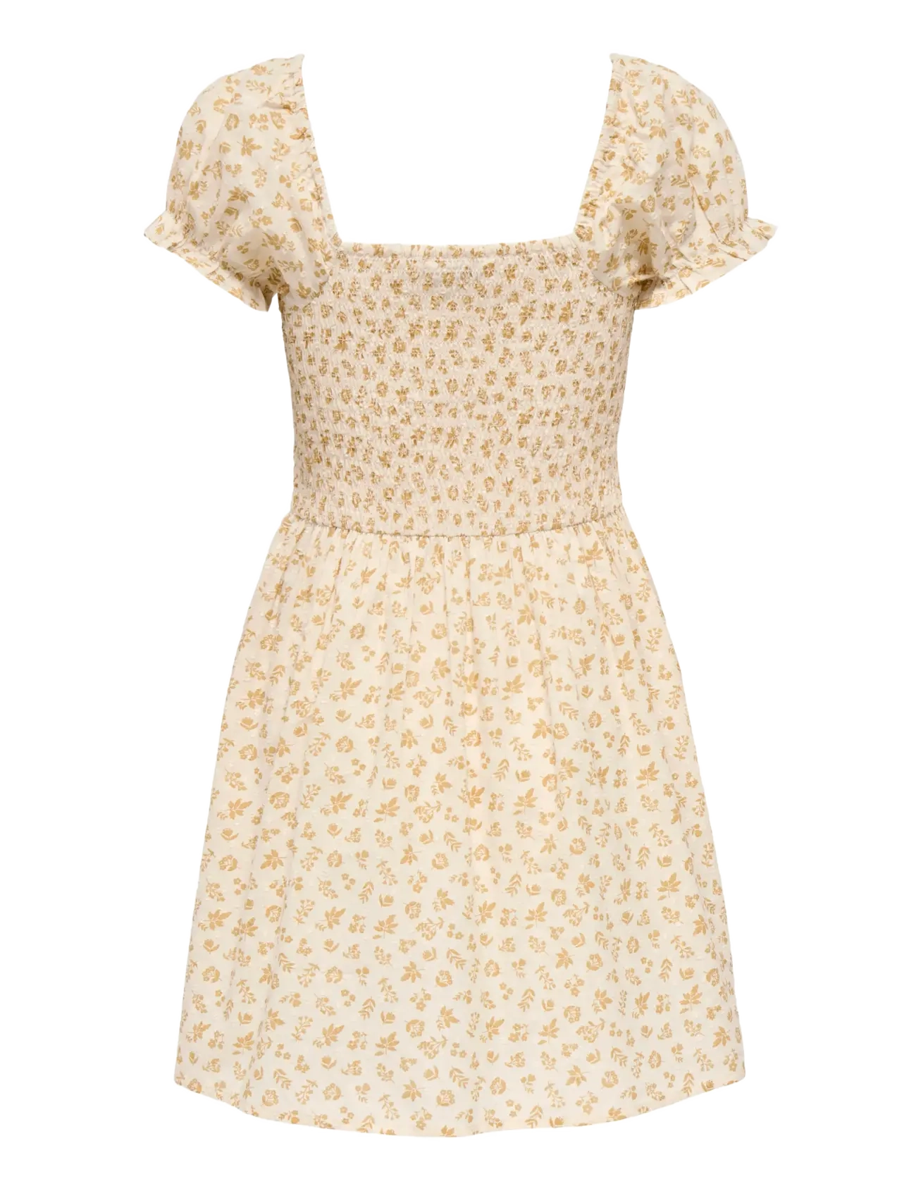 Kids Only - KOGERIL SS SMOCK DRESS WVN - short-sleeved casual dresses - cloud dancer - 2