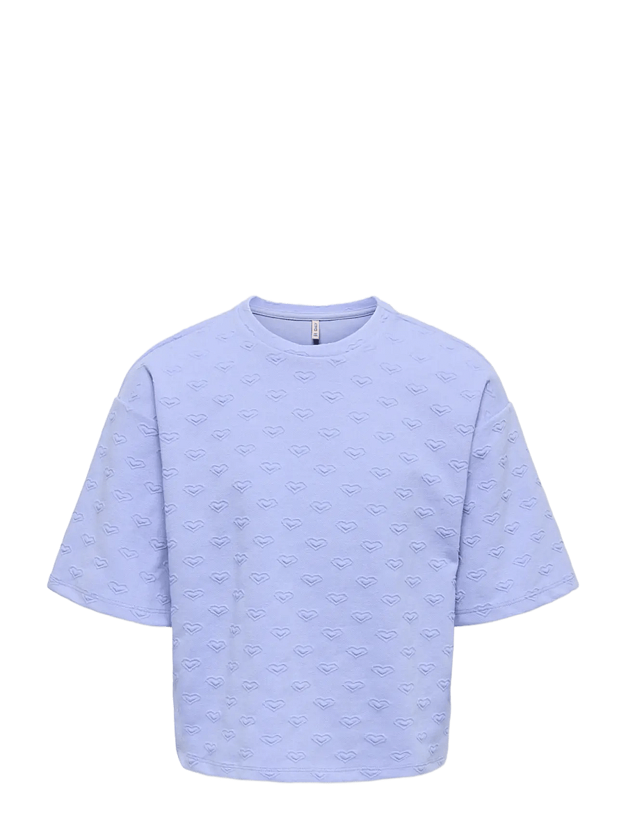 Kids Only - KOGSIMONE S/S HEART O-NECK SWT - kurzärmelige - ultramarine - 0