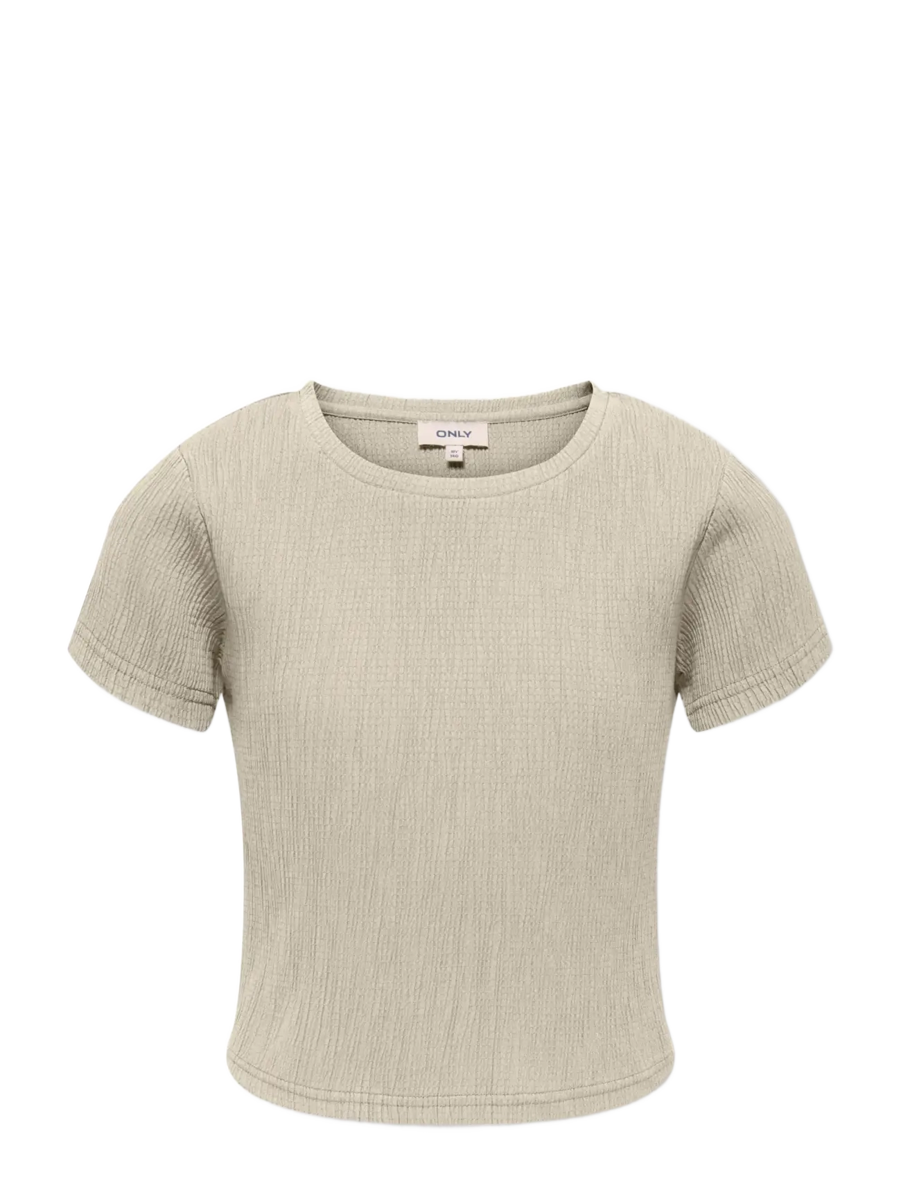 Kids Only KOGKAYLIE STRUC S/S TOP PNT - Overdele - PUMICE STONE / beige