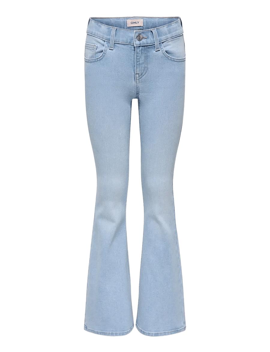 Kids Only - KOGPHOEBE LW BACK POC FLARED DNM BOX - bootcut jeans - light blue denim - 1