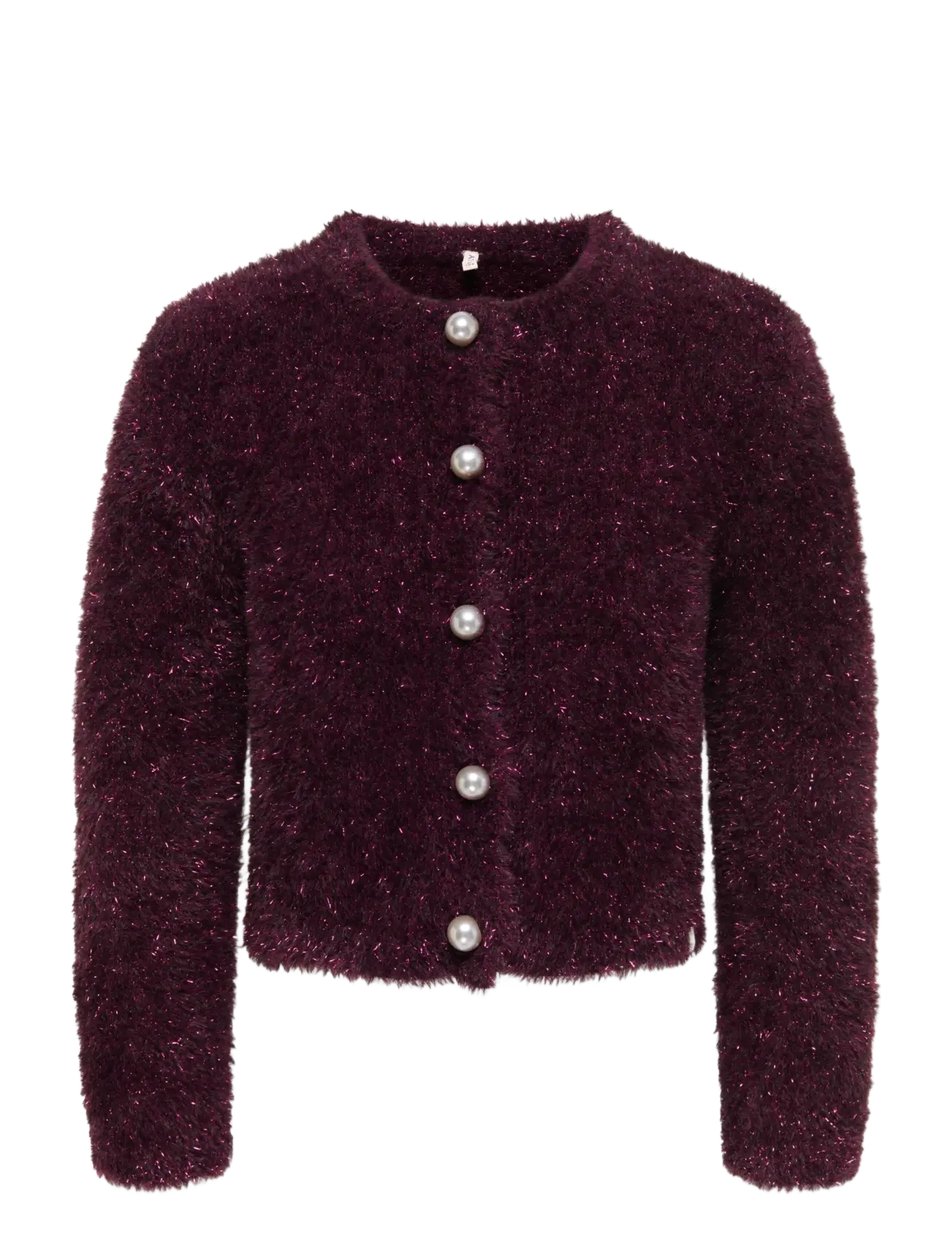 Kids Only KMGPIUMO GLITTER LS CARDIGAN KNT - Baby 44-92 - WINETASTING / burgundy