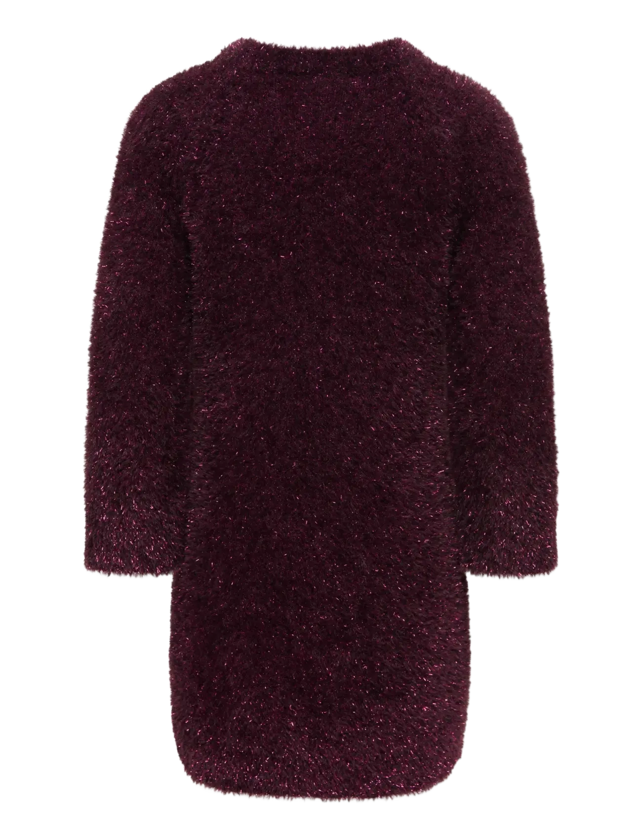 Kids Only - KMGPIUMO GLITTER LS DRESS KNT - langärmelige freizeitkleider - winetasting - 1