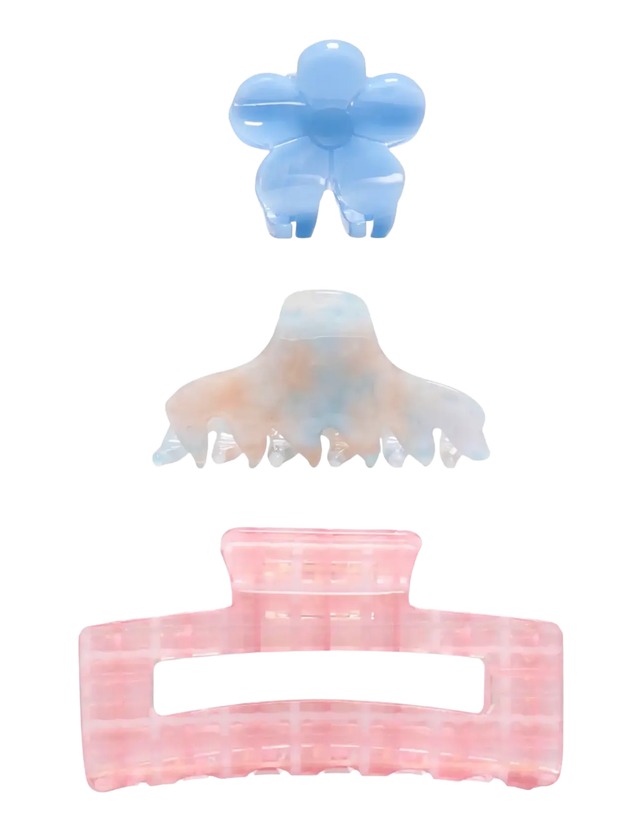 Kids Only KOGLIZETTE 3-PACK HAIRCLIP ACC - Haarnadeln - CORAL PINK / pink/rose