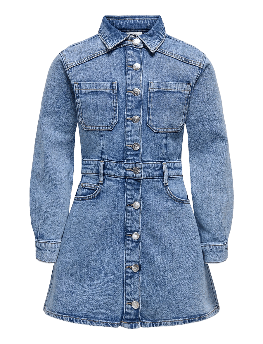 Kids Only - KOGEDMONTON L/S SHORT DNM DRESS - medium blue denim - 0