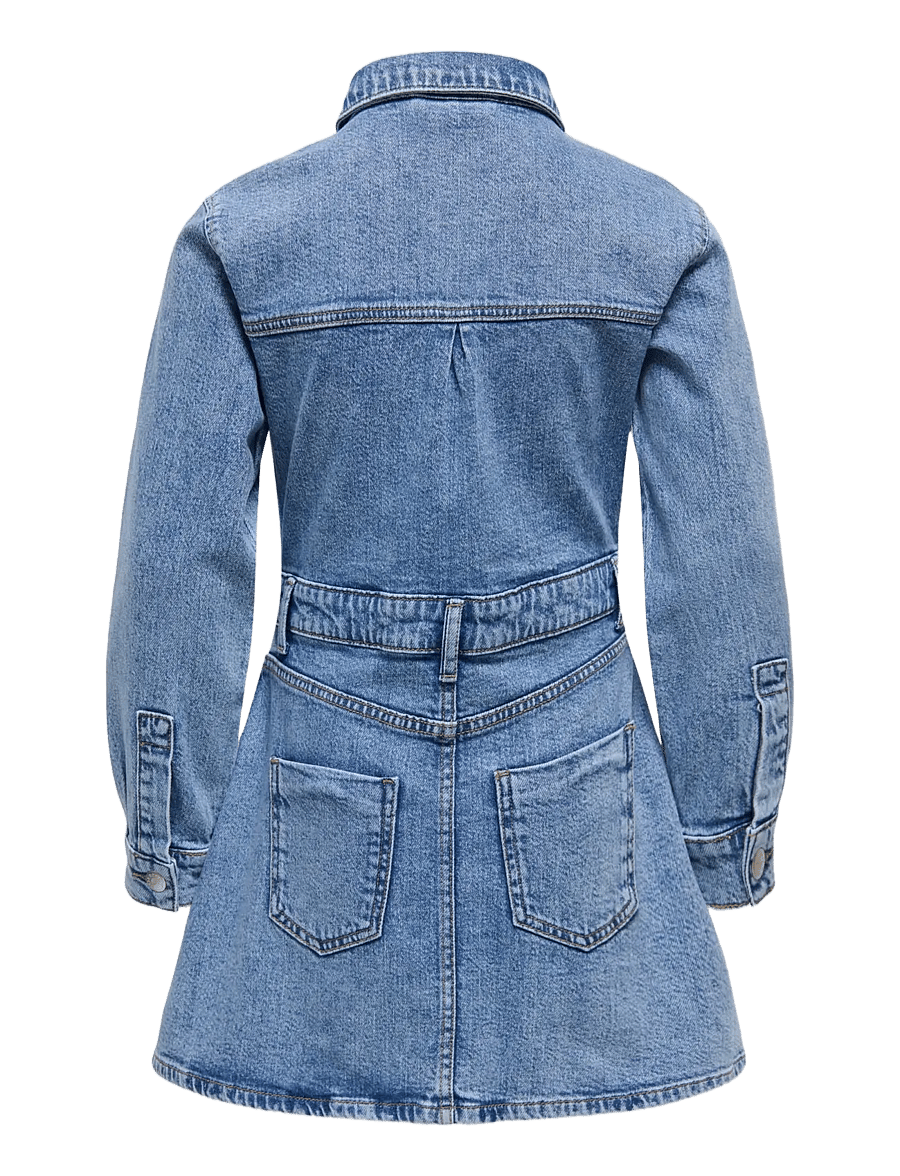 Kids Only - KOGEDMONTON L/S SHORT DNM DRESS - medium blue denim - 1