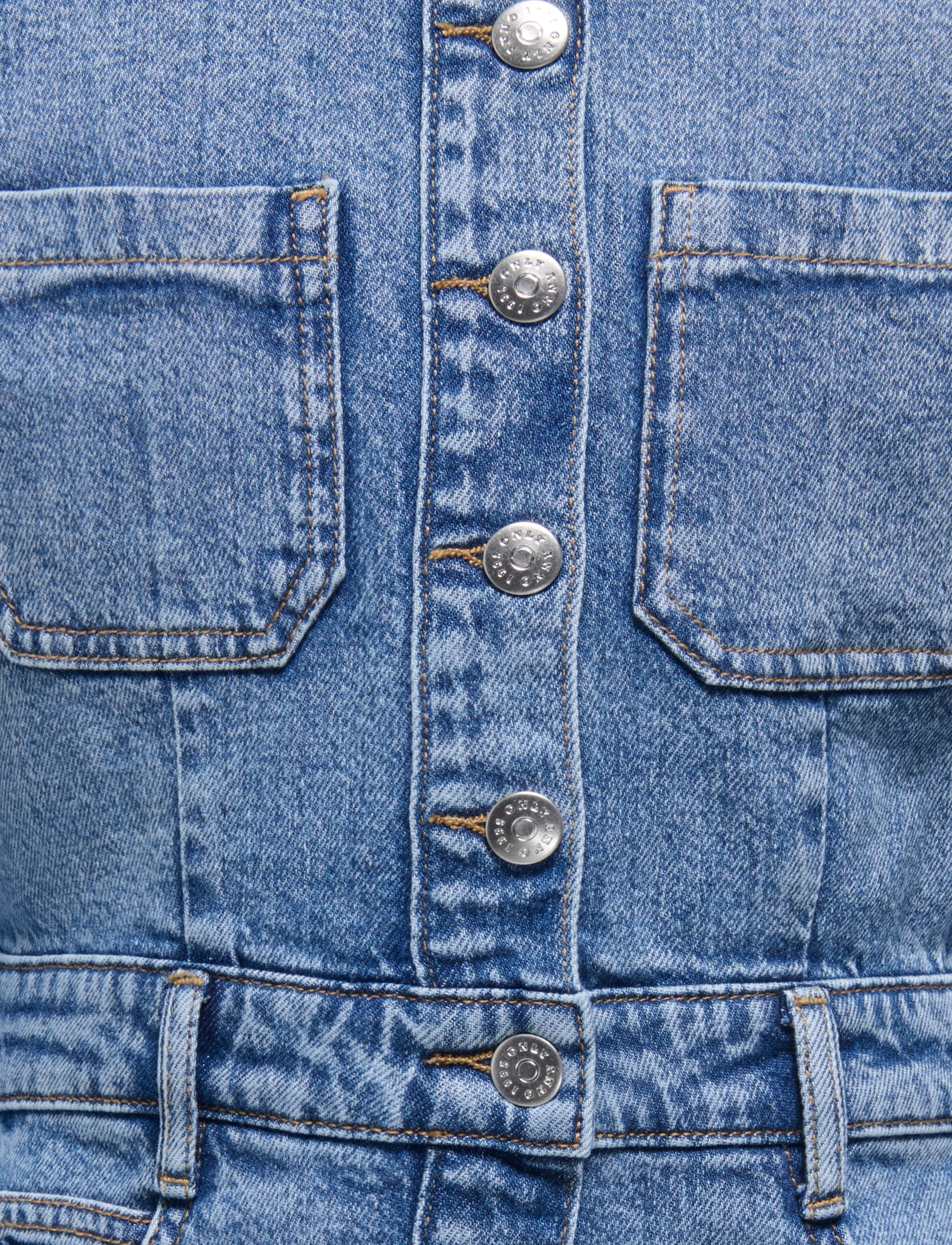 Kids Only - KOGEDMONTON L/S SHORT DNM DRESS - medium blue denim - 2