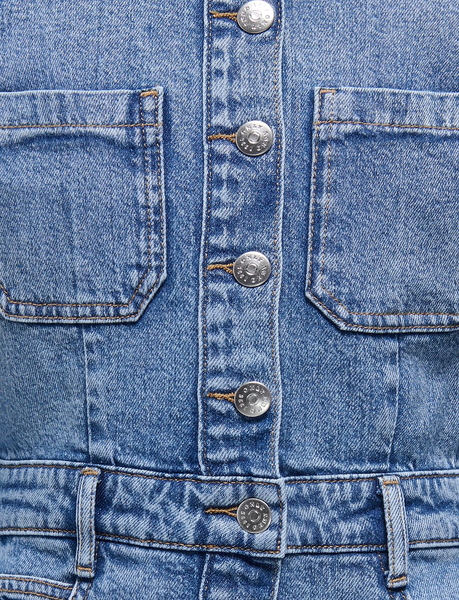 Kids Only - KOGEDMONTON L/S SHORT DNM DRESS - medium blue denim - 2