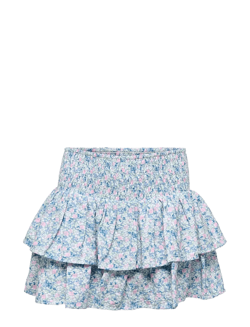 Kids Only - KOGBELLE LAYERED SMOCK SKORT WVN - skorts - faded denim - 0