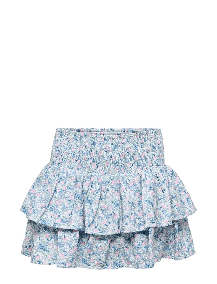 Kids Only - KOGBELLE LAYERED SMOCK SKORT WVN - skorts - faded denim - 0