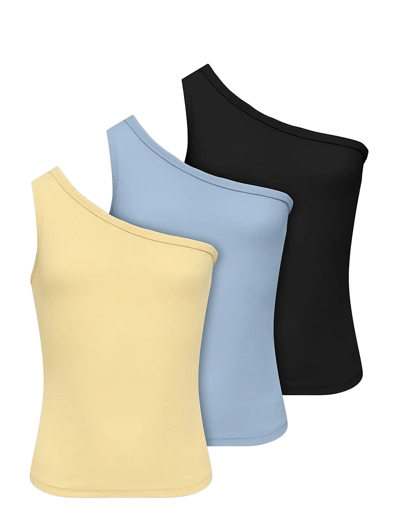 Kids Only - KOGLUCKY ONESHOULDER TOP 3-PACK JRS - Ærmeløs undertrøje - cashmere blue - 0