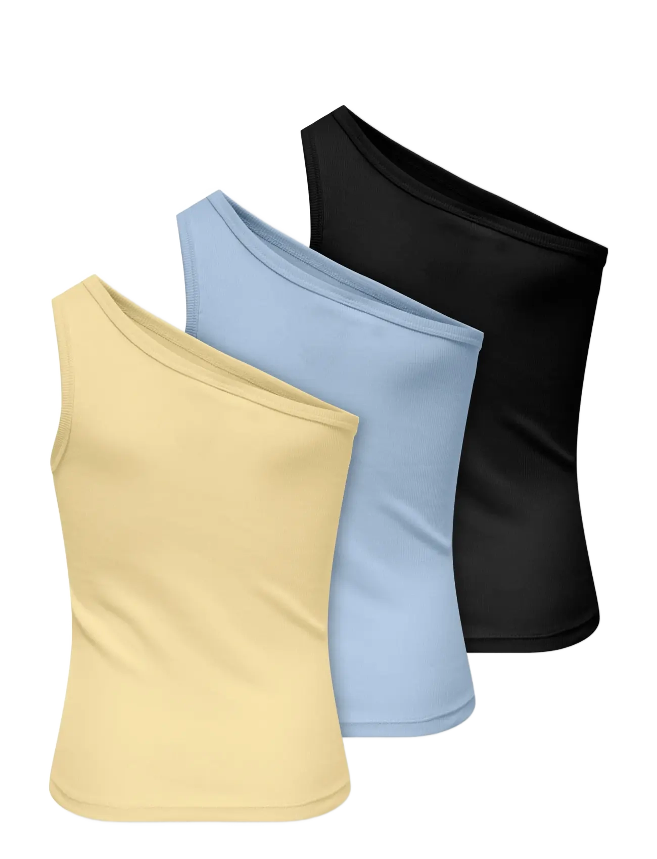 Kids Only - KOGLUCKY ONESHOULDER TOP 3-PACK JRS - singletter - cashmere blue - 1