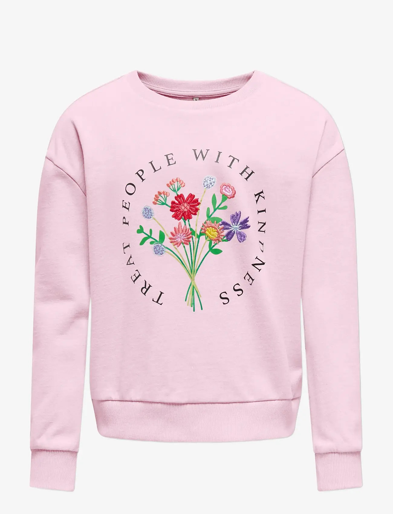 Kids Only - KOGRUNA FLOWER L/S O-NECK CS SWT - sporta džemperi - roseate spoonbill - 0