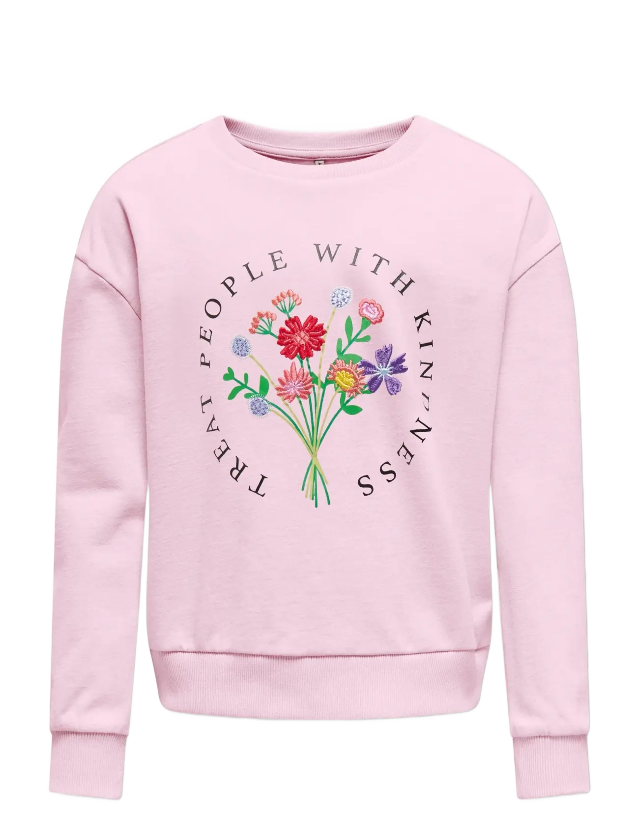 Kids Only KOGRUNA FLOWER L/S O-NECK CS SWT - Sweatshirts & Huvtröjor - ROSEATE SPOONBILL / pink/rose