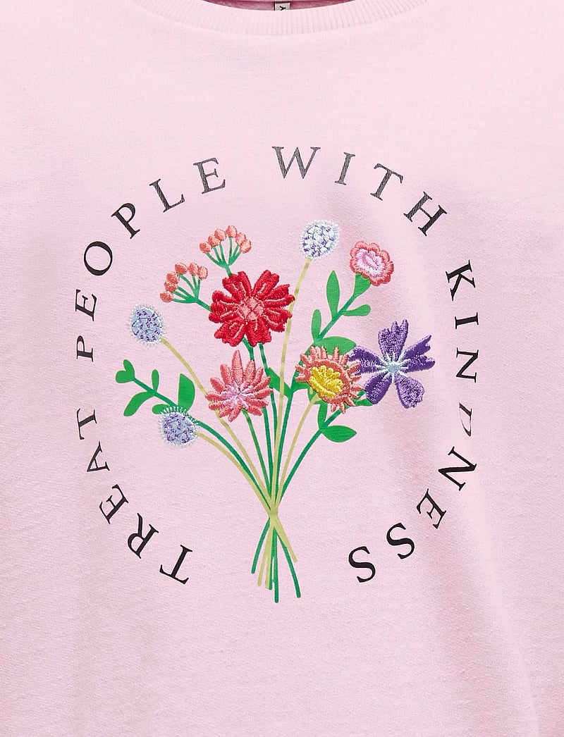 Kids Only - KOGRUNA FLOWER L/S O-NECK CS SWT - sporta džemperi - roseate spoonbill - 2
