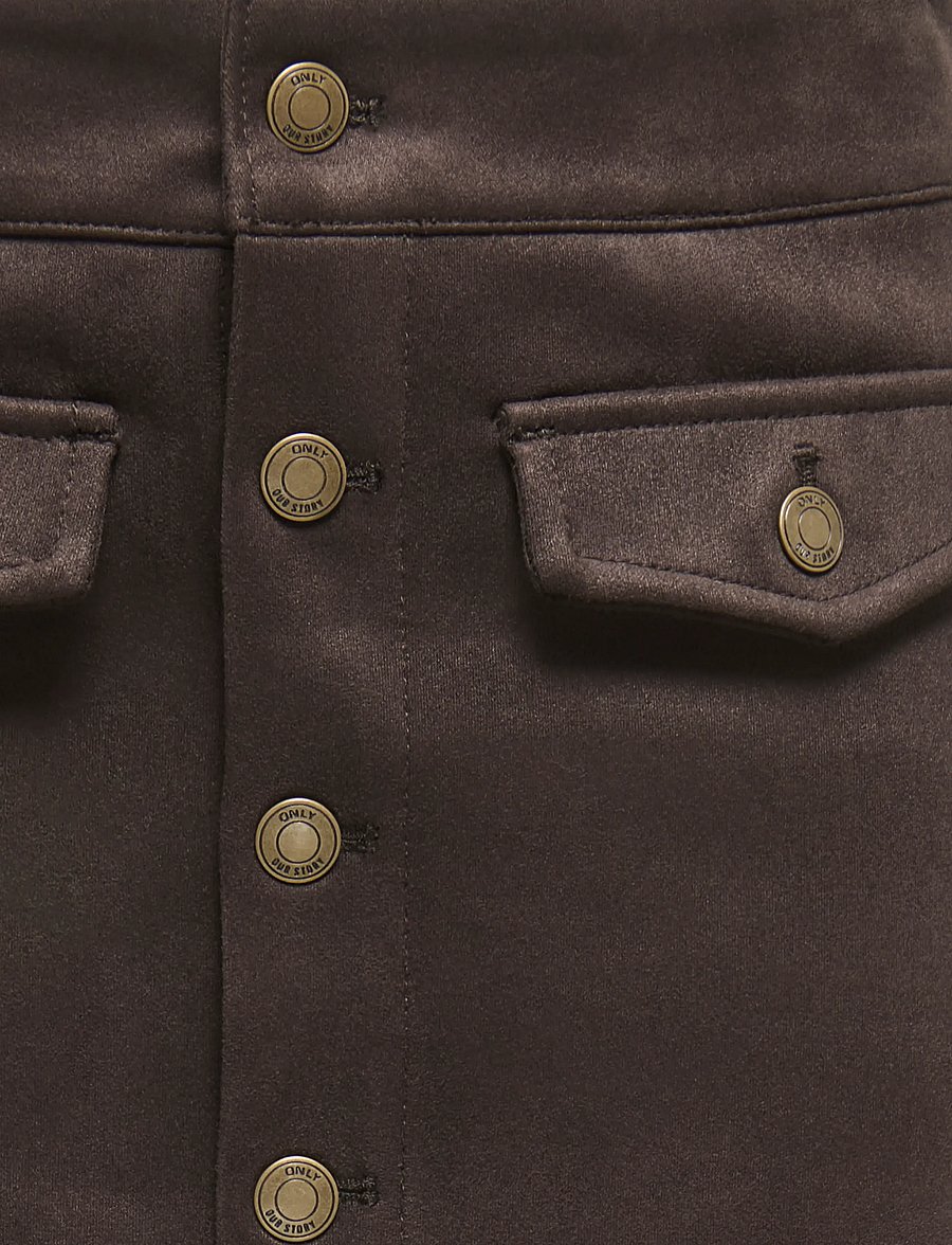 Kids Only - KOGNIA FAUX SUEDE SKIRT OTW - kurze röcke - chocolate torte - 3