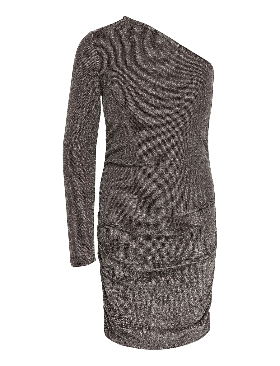 Kids Only - KOGCAROL ONESHOULDER GLITTER DRESS JRS - coffee bean - 0