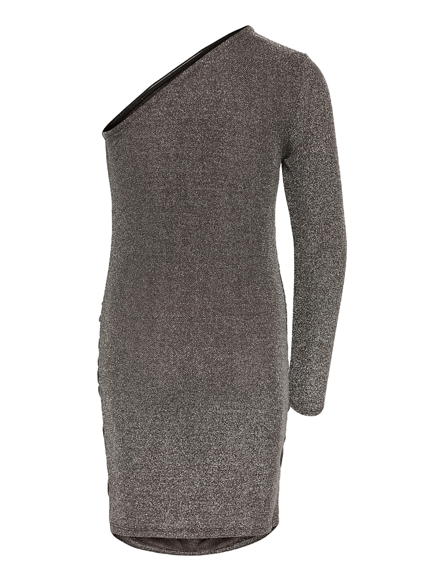 Kids Only - KOGCAROL ONESHOULDER GLITTER DRESS JRS - coffee bean - 1