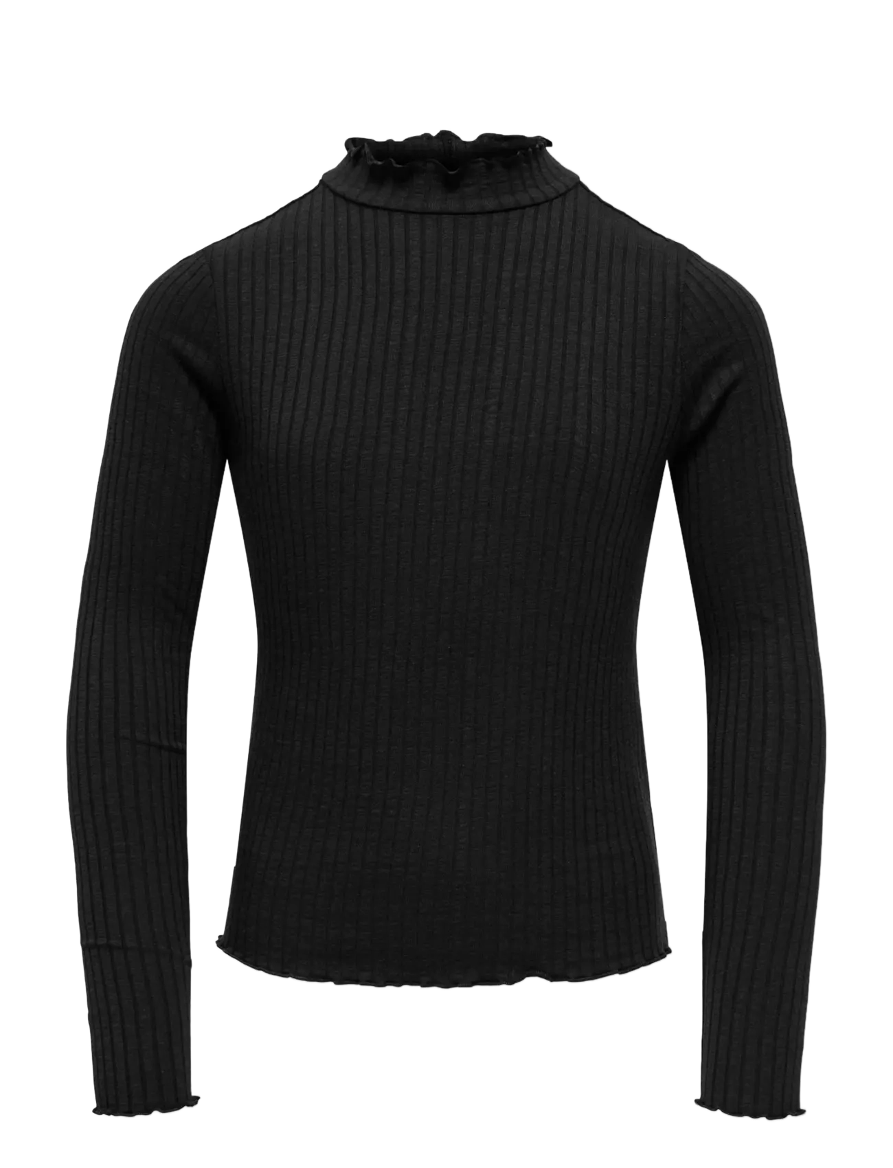 Kids Only KOGFRANSISKA SCHL LS HI-NCK TOP JRS NOOS - Toppar & T-shirts - BLACK / black