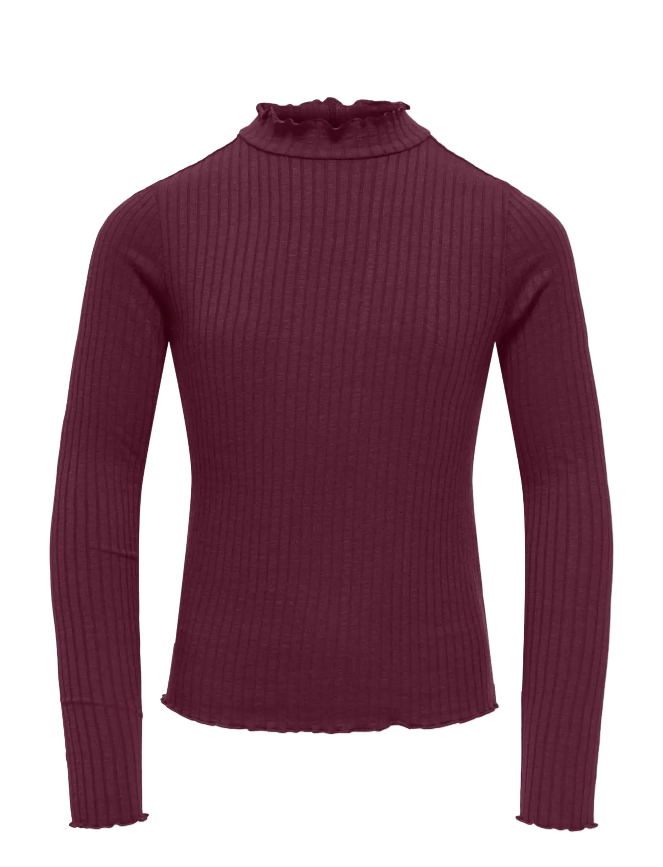 Kids Only KOGFRANSISKA SCHL LS HI-NCK TOP JRS NOOS - Toppar & T-shirts - FIG / burgundy