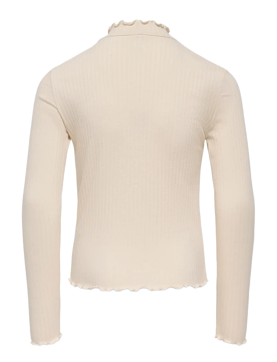 Kids Only - KOGFRANSISKA SCHL LS HI-NCK TOP JRS NOOS - långärmade t-shirts - whitecap gray - 1