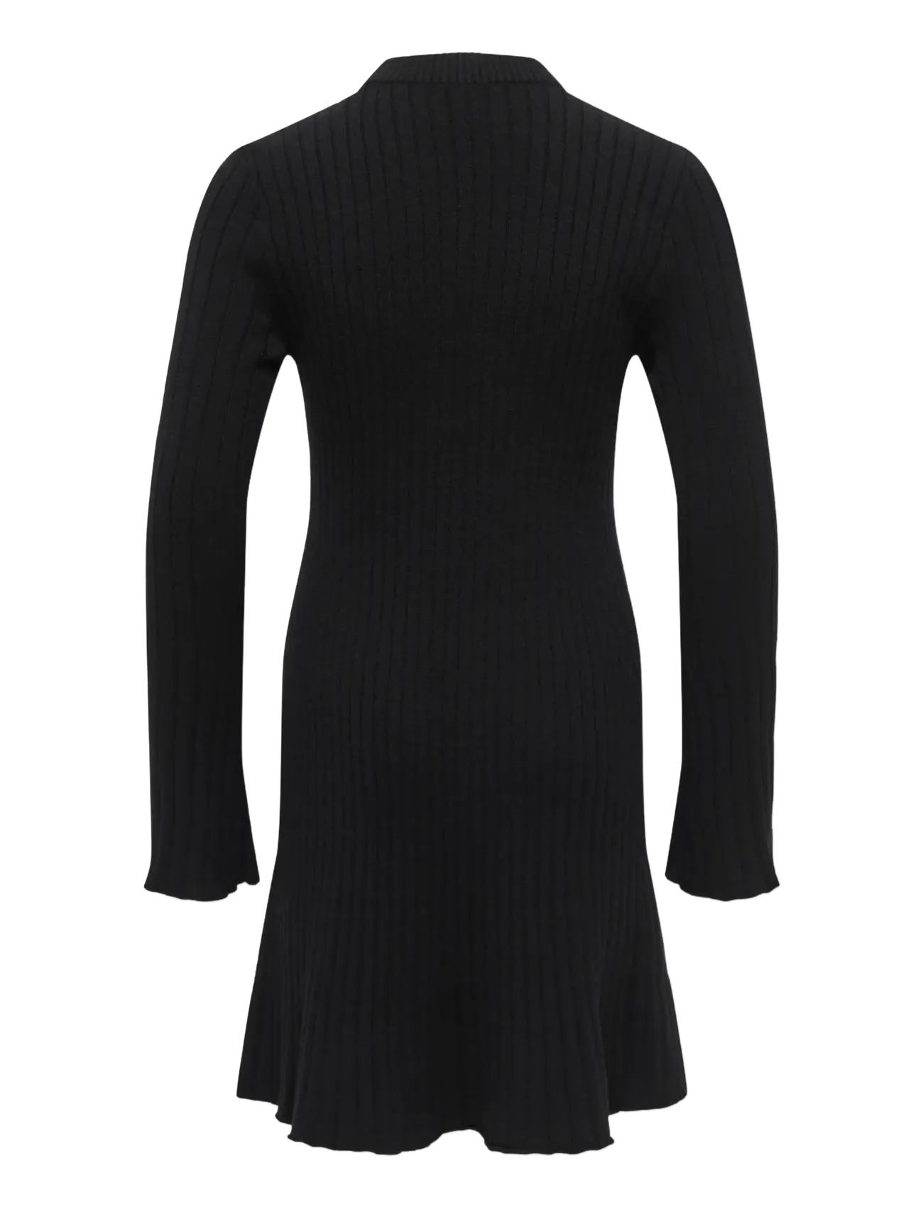 Kids Only - KOGMICHELLA LS O-NECK DRESS KNT - langärmelige freizeitkleider - black - 1