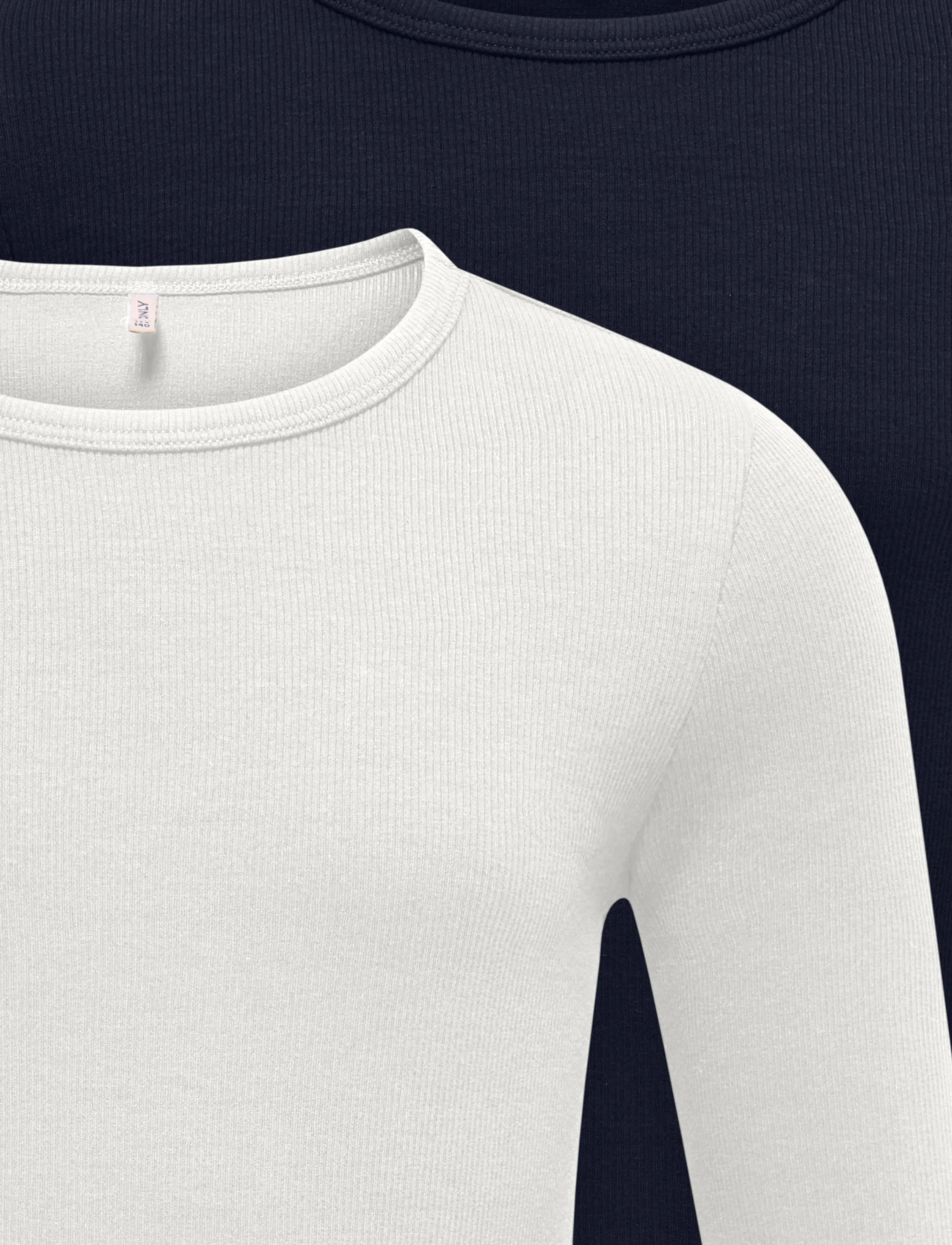 Kids Only - KOGLUCKY L/S O NECK TOP JRS 2-PACK - pikkade varrukatega t-särgid - sky captain - 2