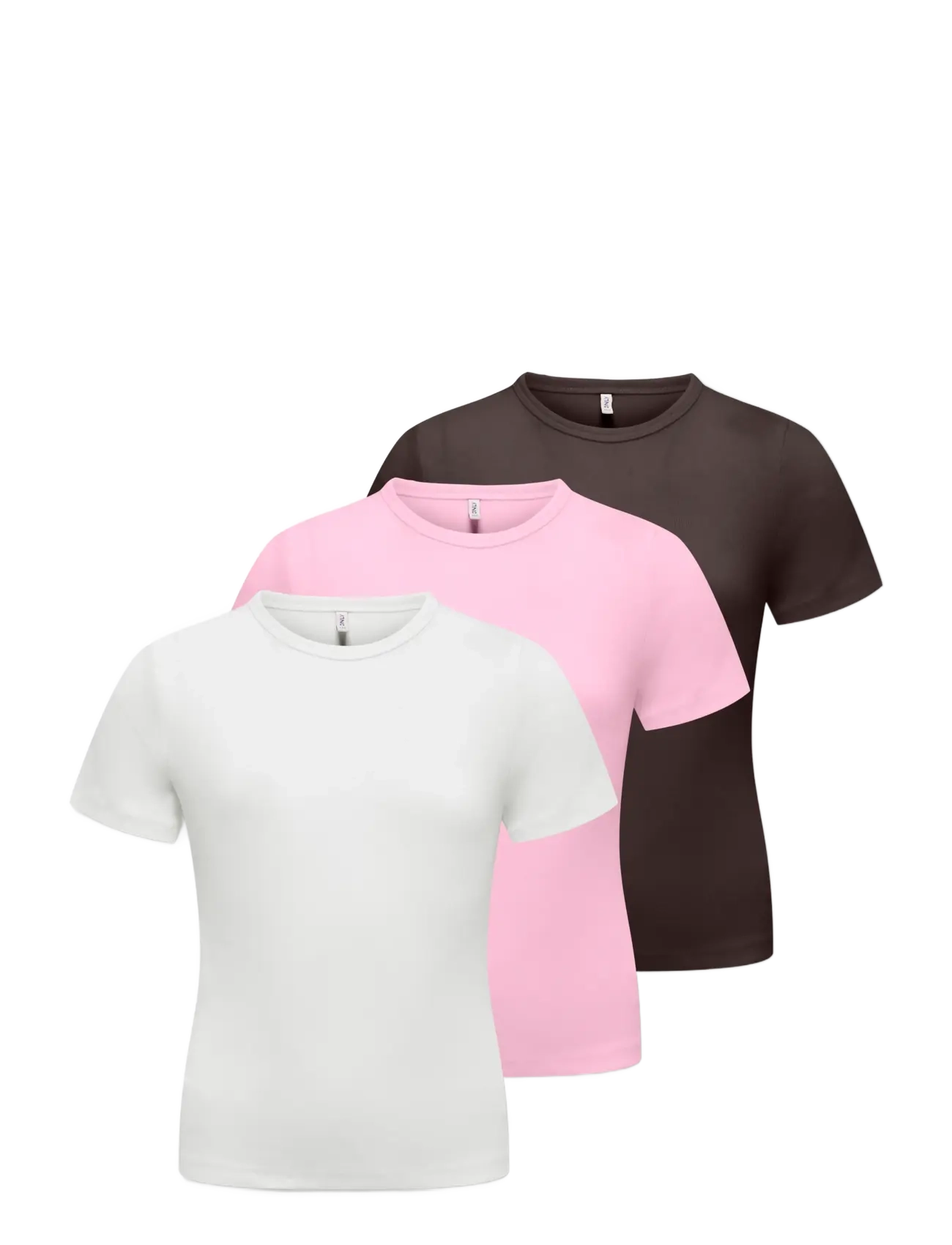 Kids Only KOGLUCKY S/S O NECK TOP JRS 3-PACK - Kläder - PINK LADY / pink/rose